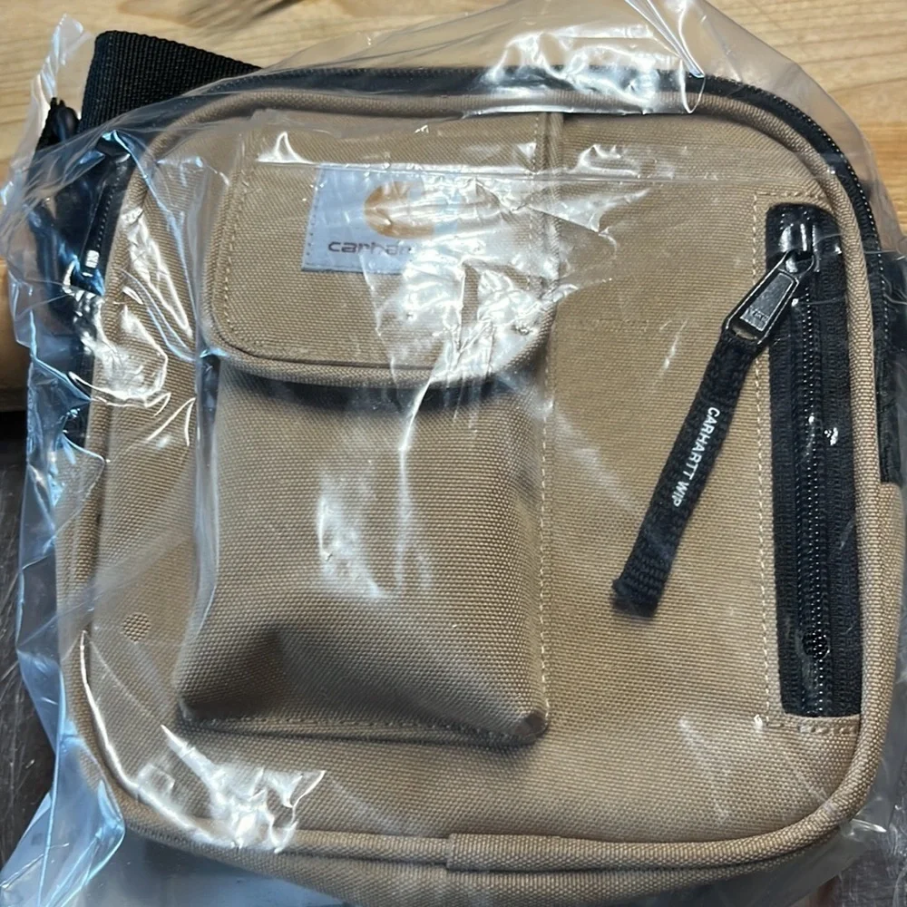 Carhartt WIP Brown Messenger Bag with Black Strap